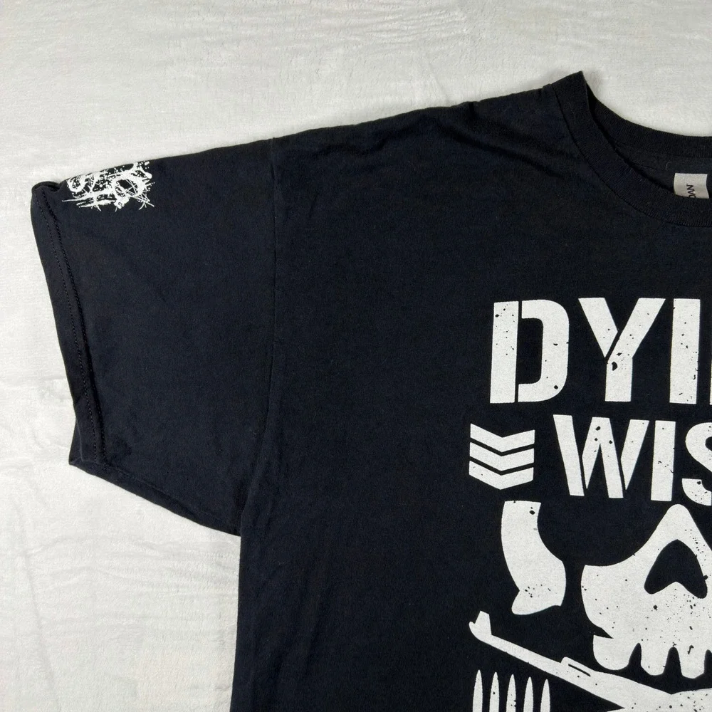 Dying Wish Band T-Shirt Mens 2XL Black‎ Bullet Club Graphic AEW NJPW Gildan RARE